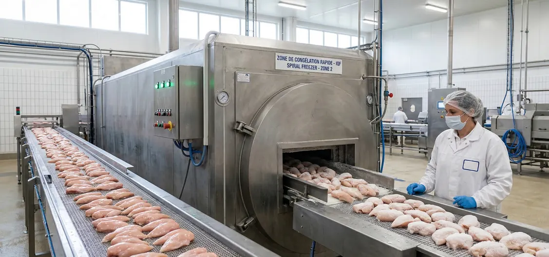 Packing line for chicken cuts