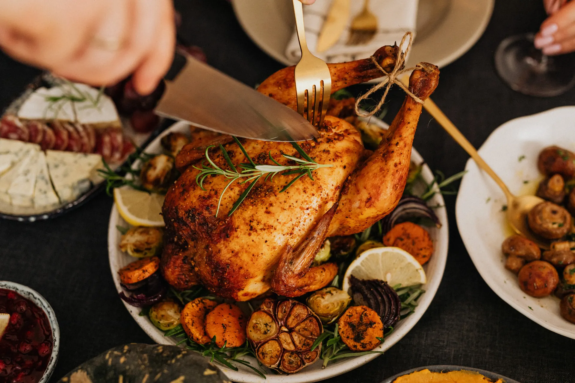 Poulet rôti, volaille halal premium